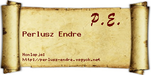 Perlusz Endre névjegykártya